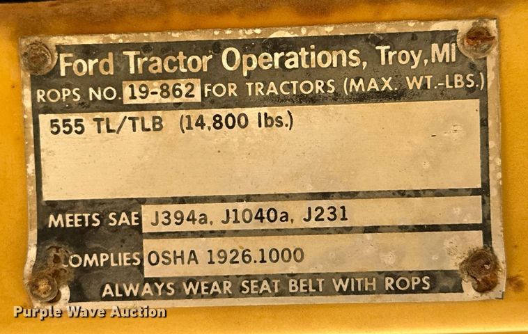 image for item EJ3615 (2) Ford backhoes