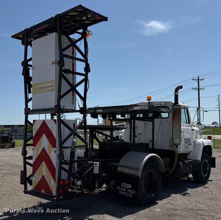 image for item EJ3630 1978 Ford truck cab and chassis with crash attenuator