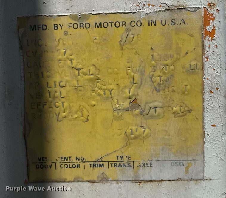 image for item EJ3630 1978 Ford truck cab and chassis with crash attenuator