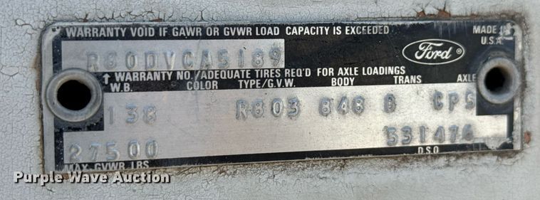 image for item EJ3630 1978 Ford truck cab and chassis with crash attenuator