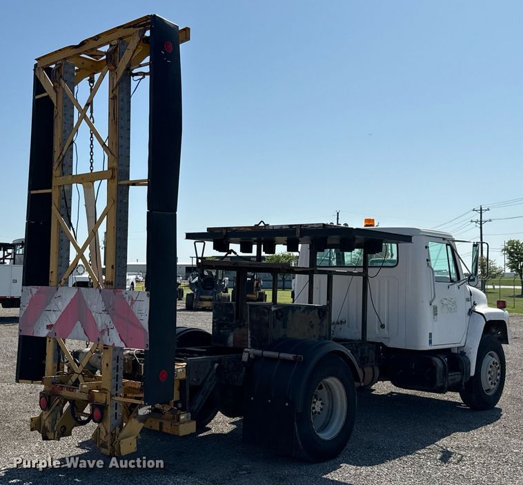 image for item EJ3632 1984 International 1955 truck cab and chassis with crash attenuator