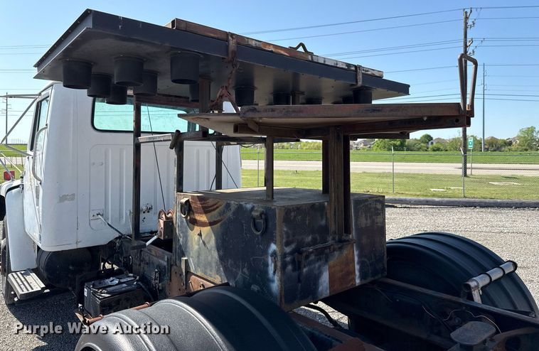 image for item EJ3632 1984 International 1955 truck cab and chassis with crash attenuator