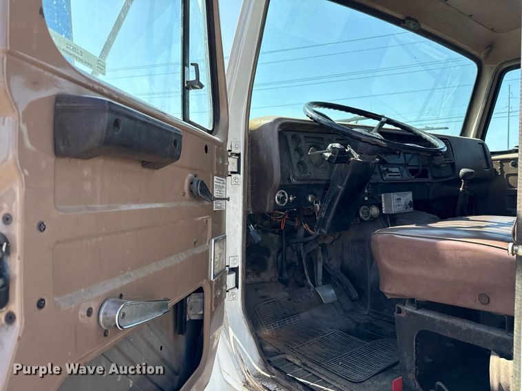 image for item EJ3632 1984 International 1955 truck cab and chassis with crash attenuator