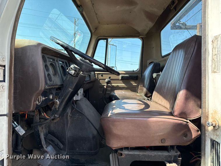 image for item EJ3632 1984 International 1955 truck cab and chassis with crash attenuator