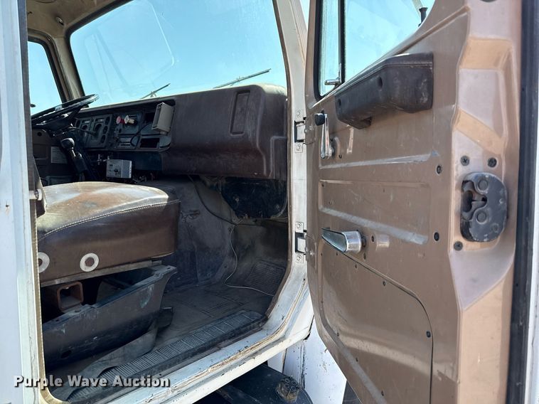 image for item EJ3632 1984 International 1955 truck cab and chassis with crash attenuator