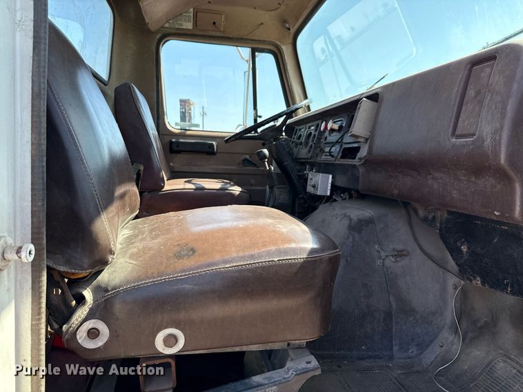 image for item EJ3632 1984 International 1955 truck cab and chassis with crash attenuator