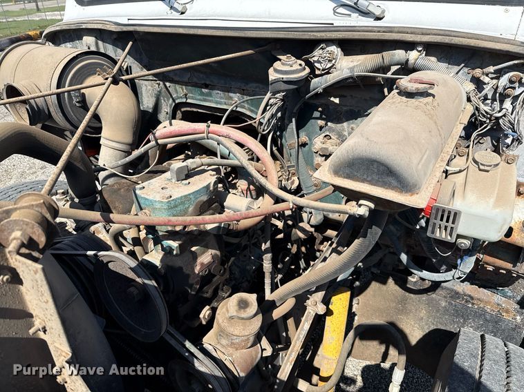 image for item EJ3632 1984 International 1955 truck cab and chassis with crash attenuator