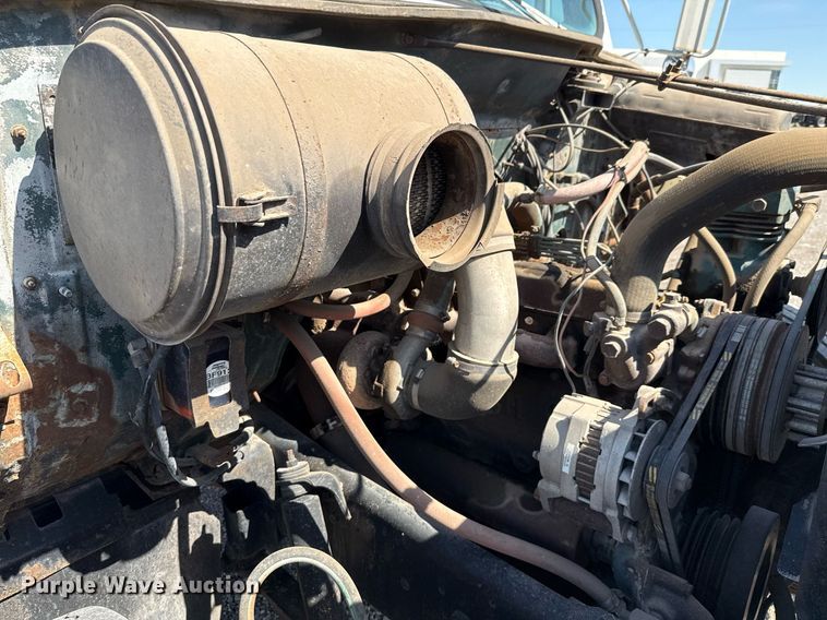 image for item EJ3632 1984 International 1955 truck cab and chassis with crash attenuator