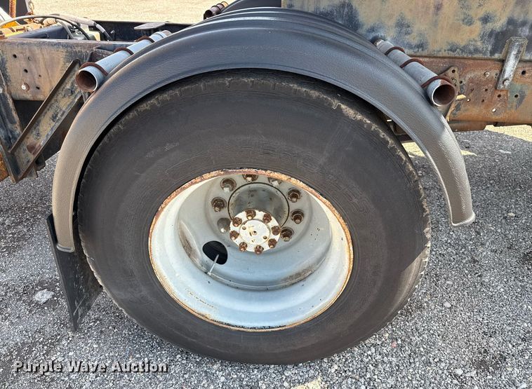 image for item EJ3632 1984 International 1955 truck cab and chassis with crash attenuator