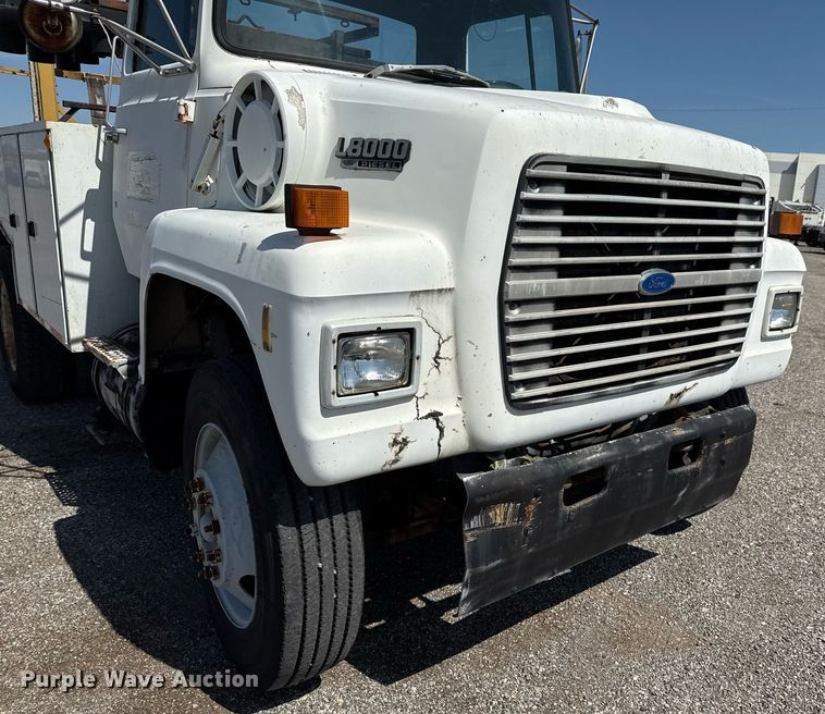 image for item EJ3633 1987 Ford LN8000F utility / service truck with crash attenuator 