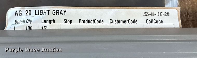 image for item EJ3645 (100) sheets of Doerksen Metal Components metal siding/roofing