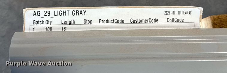 image for item EJ3646 (100) sheets of Doerksen Metal Components metal siding/roofing