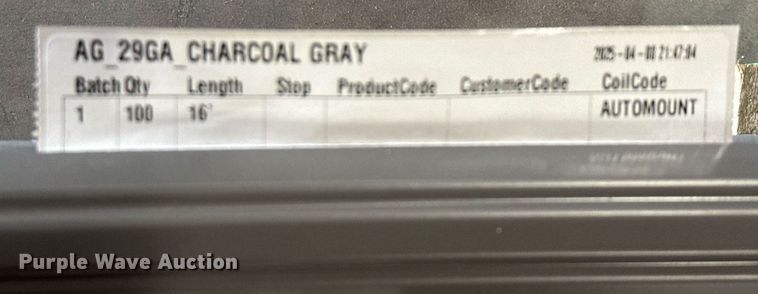 image for item EJ3647 (100) sheets of Doerksen Metal Components metal siding/roofing