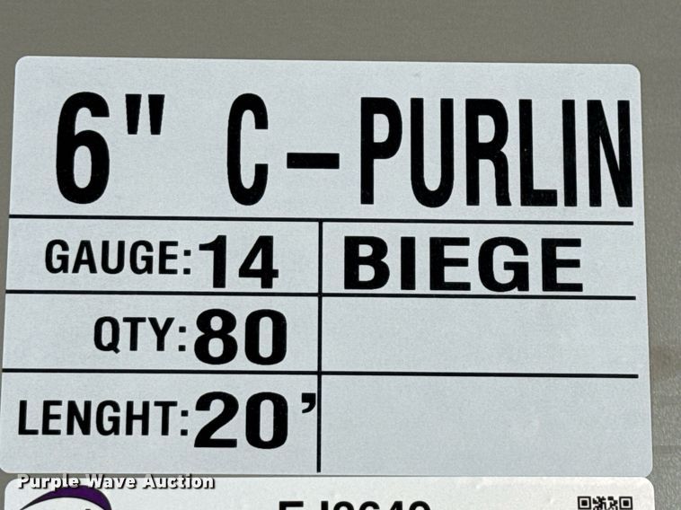 image for item EJ3649 (80) Doerksen Metal Components C-Purlins