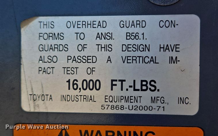 image for item EJ7379 Toyota 8FGCU20 forklift