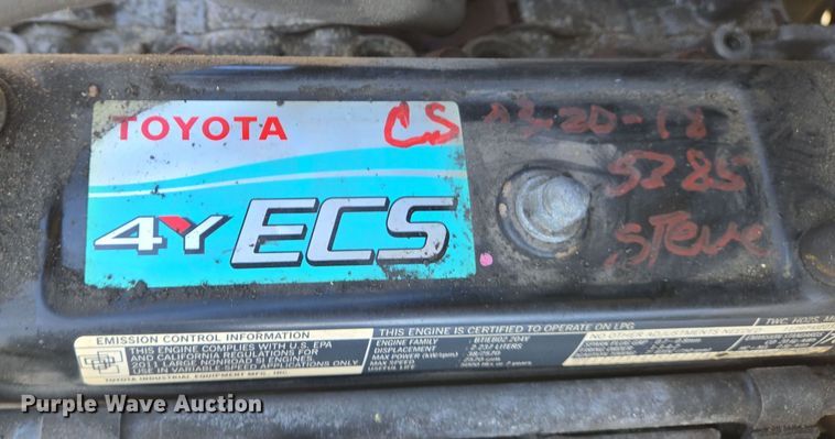 image for item EJ7379 Toyota 8FGCU20 forklift