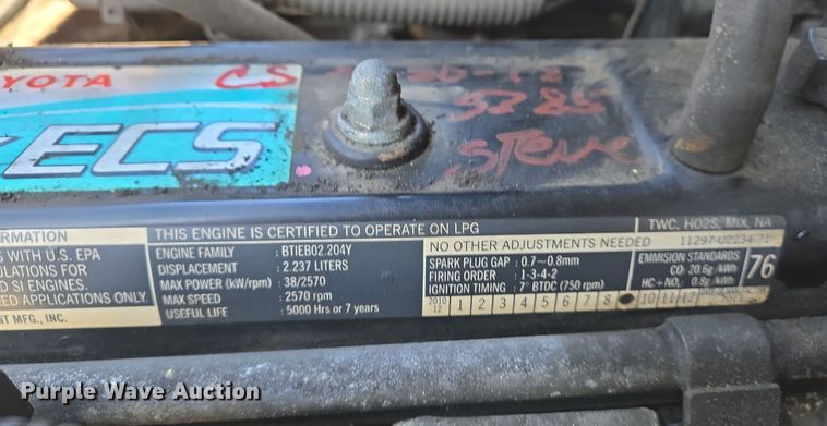 image for item EJ7379 Toyota 8FGCU20 forklift