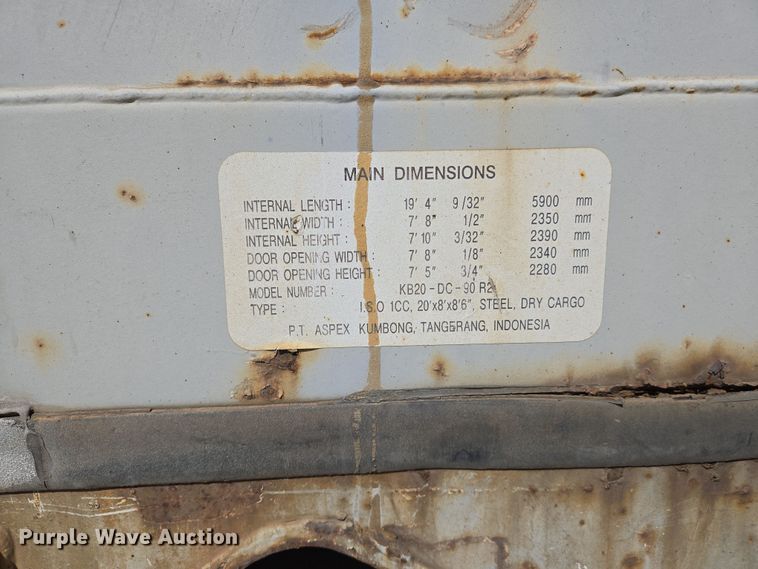 image for item EJ7388 2009 shipping container