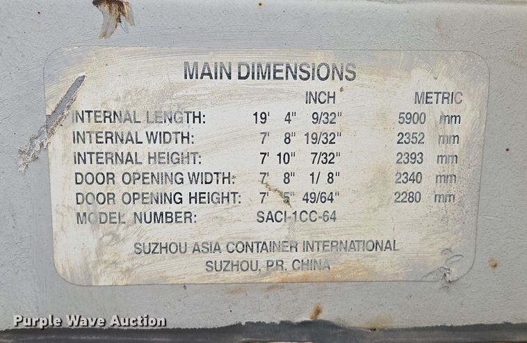 image for item EJ7389 2009 shipping container