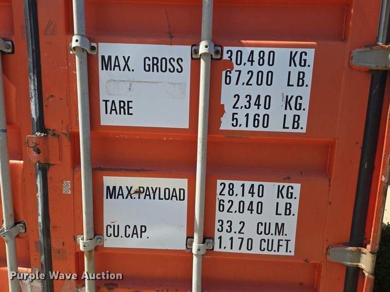 image for item EJ7391 2003 CIMC shipping container