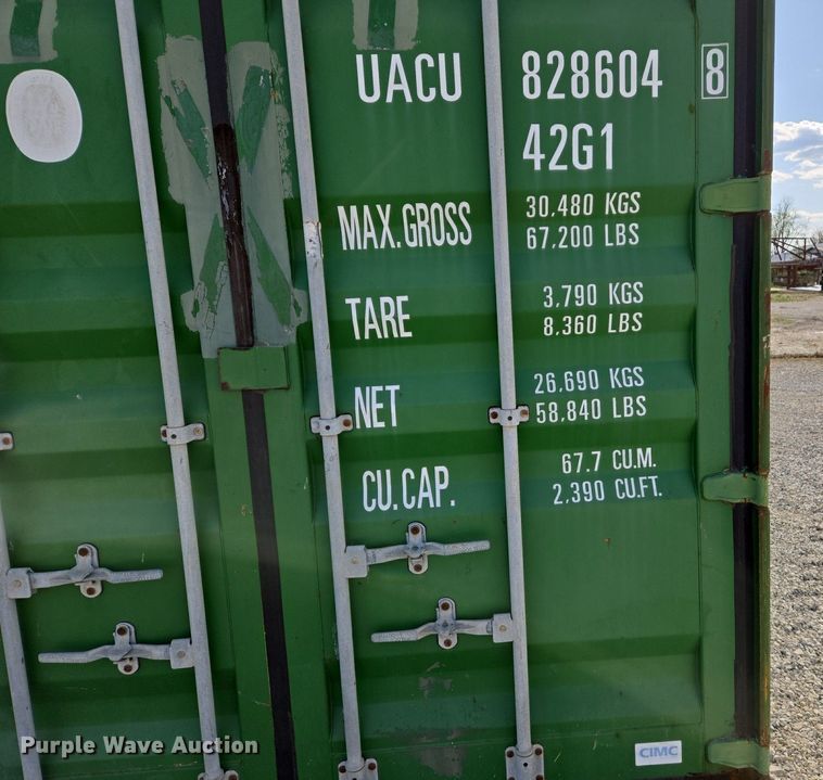 image for item EJ7396 2008 CIMC shipping container