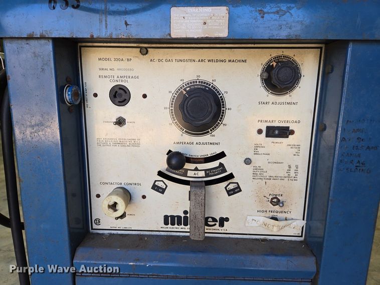 image for item EJ7411 Miller 320A/BP welder