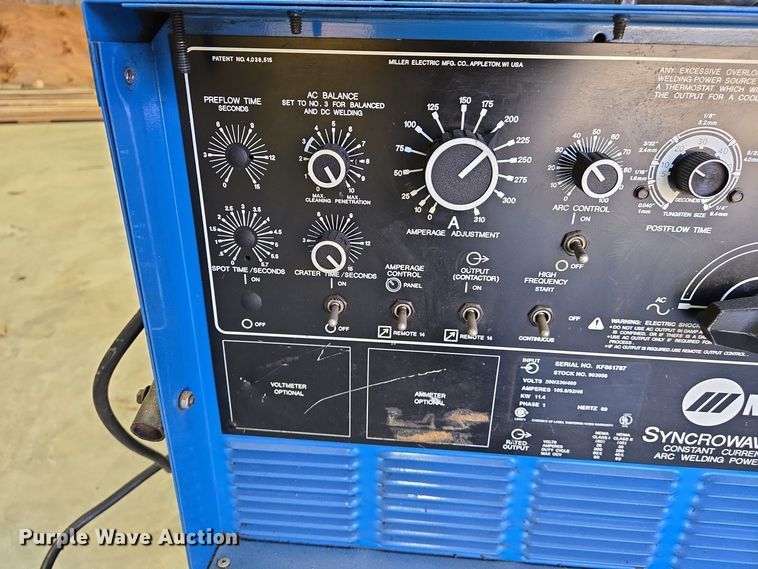 image for item EJ7412 Miller Syncrowave 250 welder