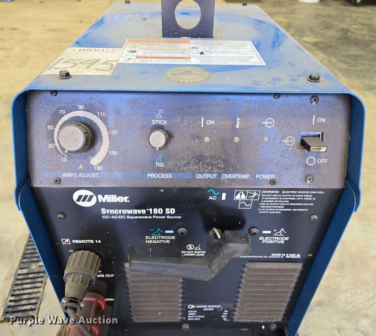 image for item EJ7413 Miller Syncrowave 180SD welder