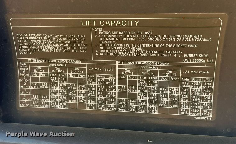 image for item EJ8628 2019 John Deere 35G mini excavator