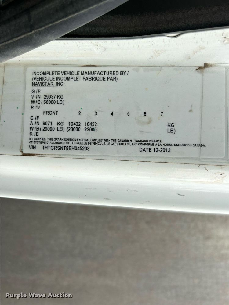 image for item EK2831 2014 International WorkStar 7600 sewer jetter truck