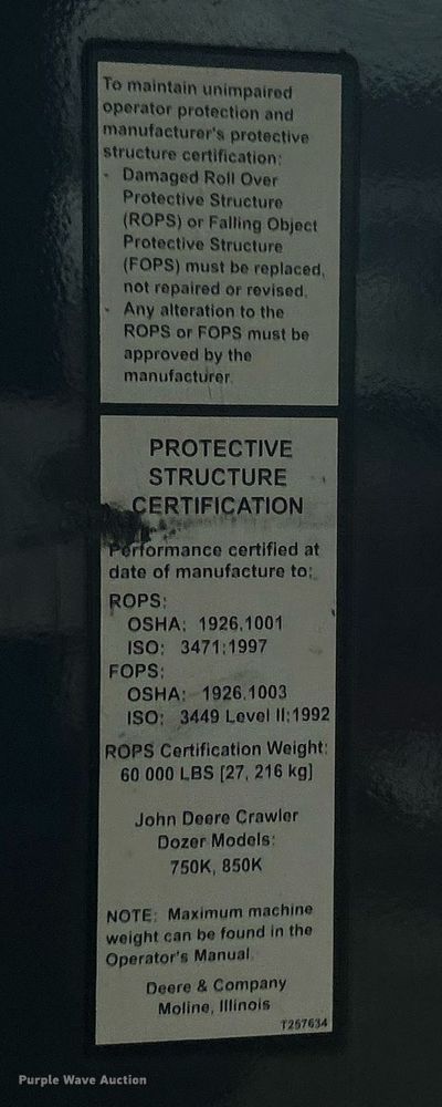 image for item EK2834 John Deere 750K LGP dozer