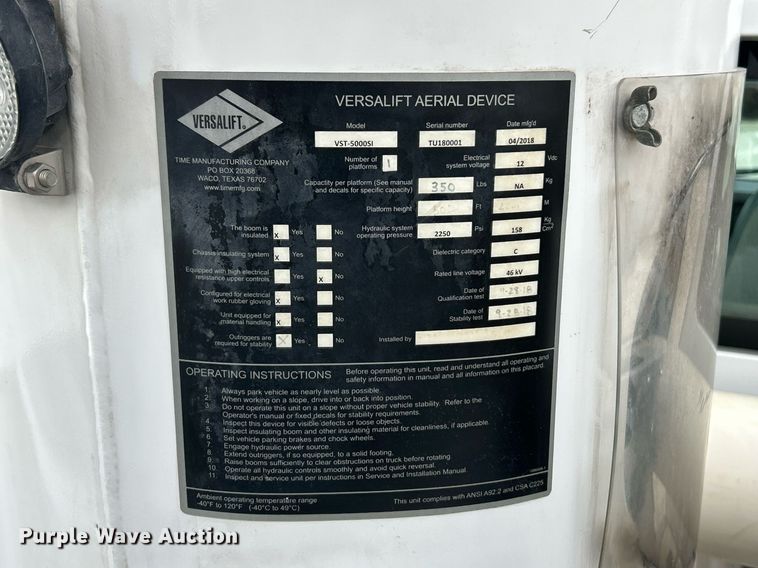 image for item EK2875 2018 Ford F750 Super Duty bucket truck