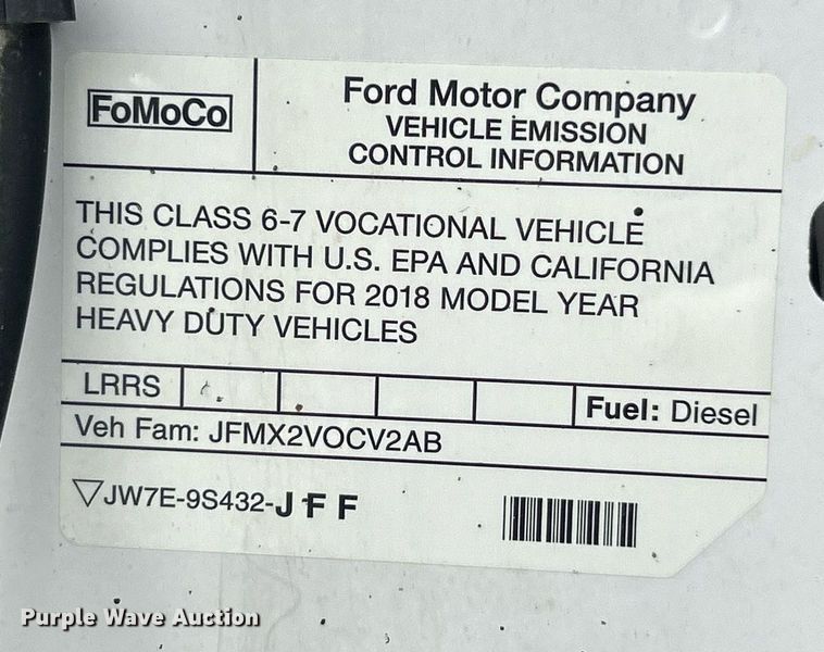 image for item EK2875 2018 Ford F750 Super Duty bucket truck