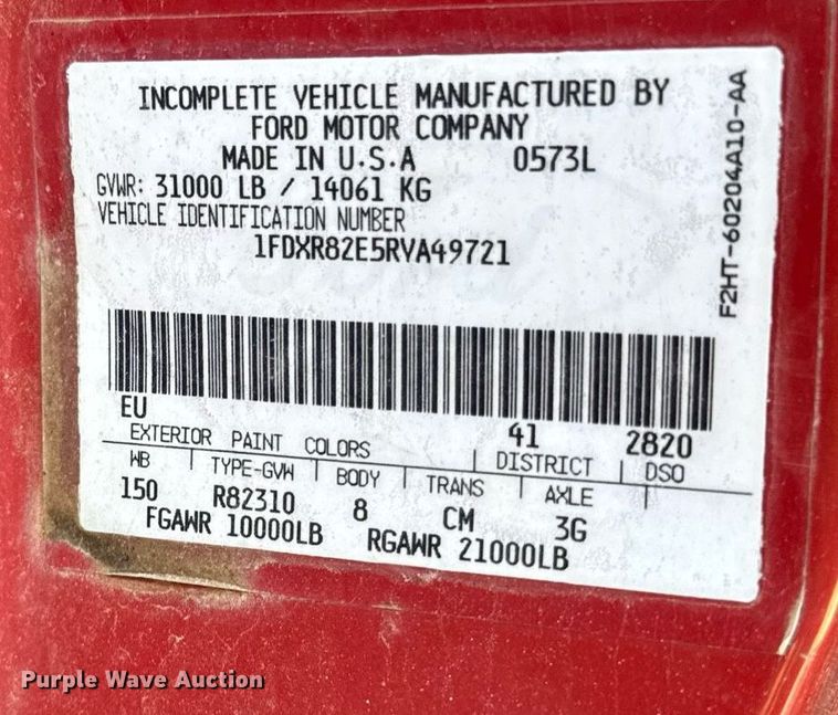 image for item EM3725 1994 Ford LN8000 dump truck