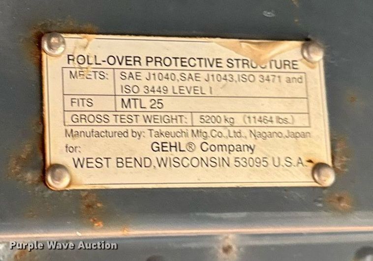 image for item EM3776 2006 Mustang MTL 25 tracked skid steer loader