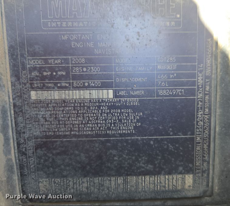 image for item EN3604 2009 International 4400 SBA utility / service truck