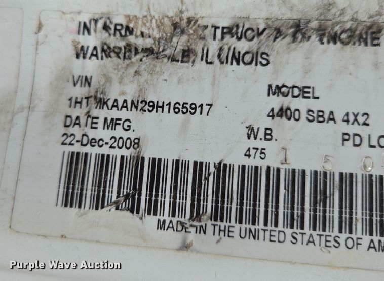 image for item EN3604 2009 International 4400 SBA utility / service truck