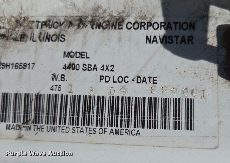 image for item EN3604 2009 International 4400 SBA utility / service truck