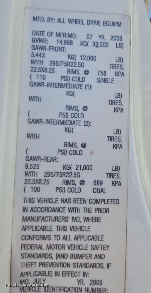 image for item EN3604 2009 International 4400 SBA utility / service truck