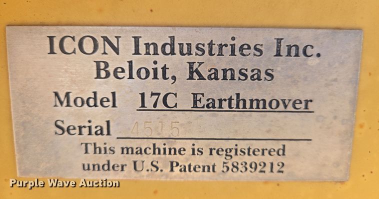 image for item EN8889 2000 Icon 17C Earthmover  scraper