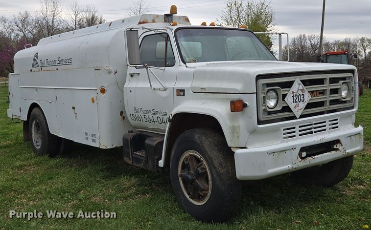 image for item EQ6983 1983 GMC 7000 fuel truck