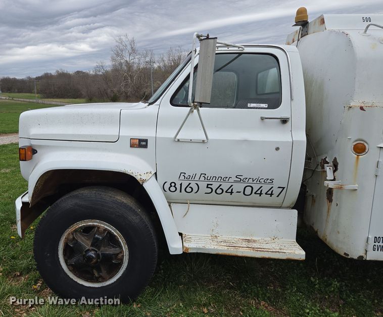 image for item EQ6983 1983 GMC 7000 fuel truck
