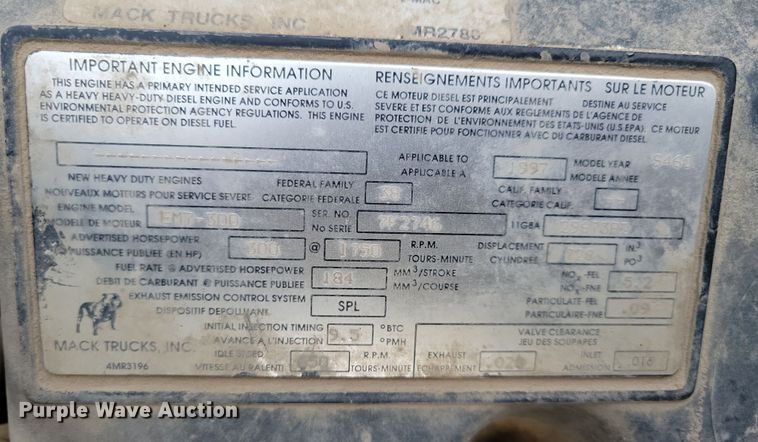 image for item NB9981 1997 Mack RD690S ready mix truck