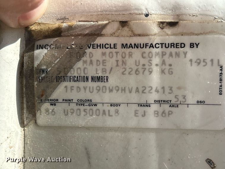 image for item ND9396 1987 Ford L9000 dump truck