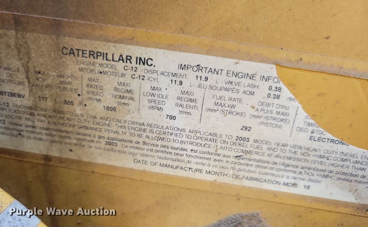 image for item NV9760 2004 Sterling AT9500 semi truck