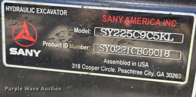 image for item YA0360 2022 Sany ST225C LC excavator