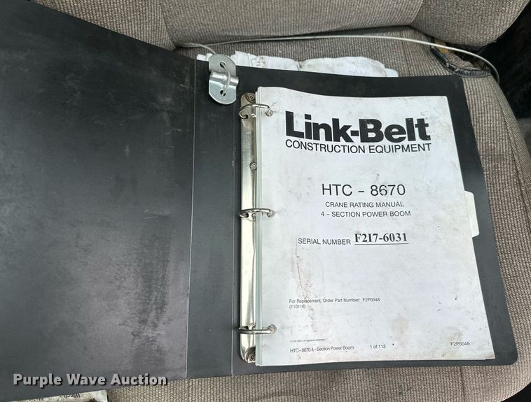 image for item YA0449 1996 Link Belt HTC8670 crane