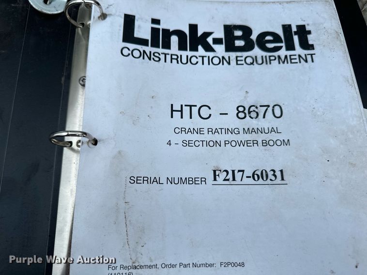 image for item YA0449 1996 Link Belt HTC8670 crane