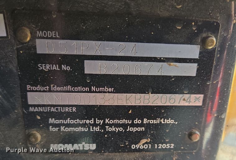 image for item YA0461 2019 Komatsu D51PX-24 dozer