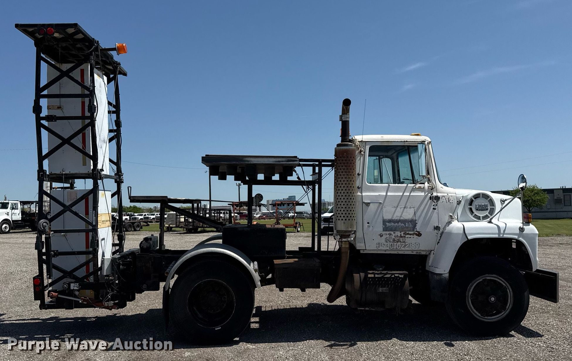 1978 Ford truck cab and chassis with crash attenuator in